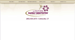 Desktop Screenshot of lifetimefamilydentistryct.com